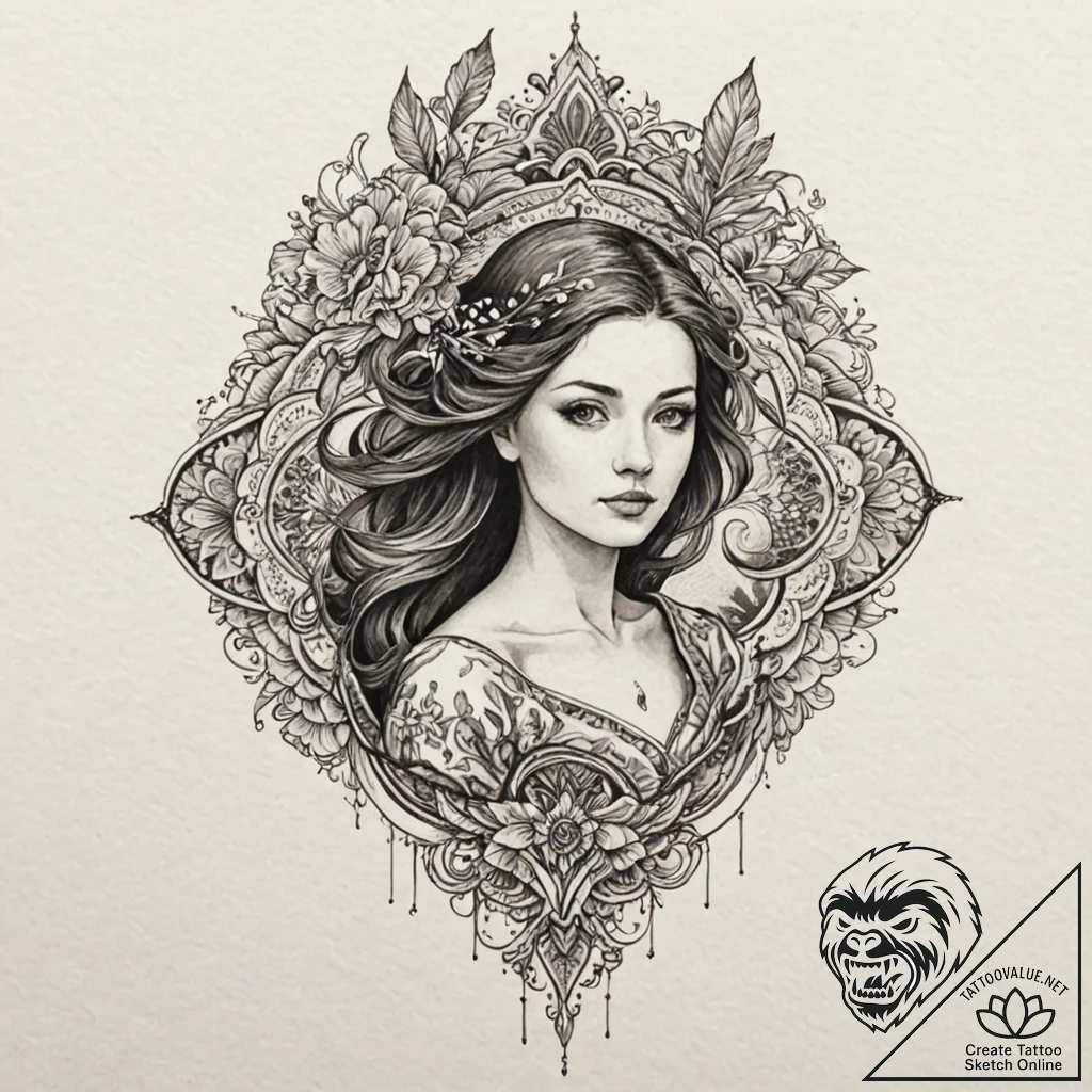 Unseen blade beneath crimson veil, tattoo ske... - tattoo sketch (№1753290035_0, 23.07.2025 17:00) — tattoovalue.net