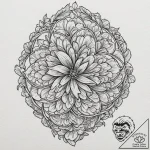 Q, tattoo sketch design, black and red ink, r… – tattoo sketch (№1753290466_0, 23.07.2025 17:07) — tattoovalue.net