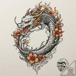 Flaming chain wrapped around dagger, tattoo s… – tattoo sketch (№1753291107_0, 23.07.2025 17:18) — tattoovalue.net