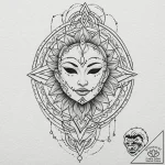 Iron mask sealed with thorns, tattoo flash sh… – tattoo sketch (№1753294431_0, 23.07.2025 18:13) — tattoovalue.net