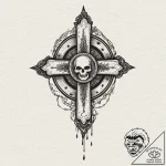 A vampire’s bite mark, tattoo flash sheet des… – tattoo sketch (№1753295971_0, 23.07.2025 18:39) — tattoovalue.net