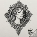 Night serpent crowned with thorns, artistic t… – tattoo sketch (№1753296062_0, 23.07.2025 18:41) — tattoovalue.net