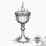 Ancient chalice with cursed liquid, artistic… – tattoo sketch (№1753298045_0, 23.07.2025 19:14) — tattoovalue.net