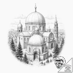 Domes – tattoo sketch (№1753298668_0, 23.07.2025 19:24) — tattoovalue.net