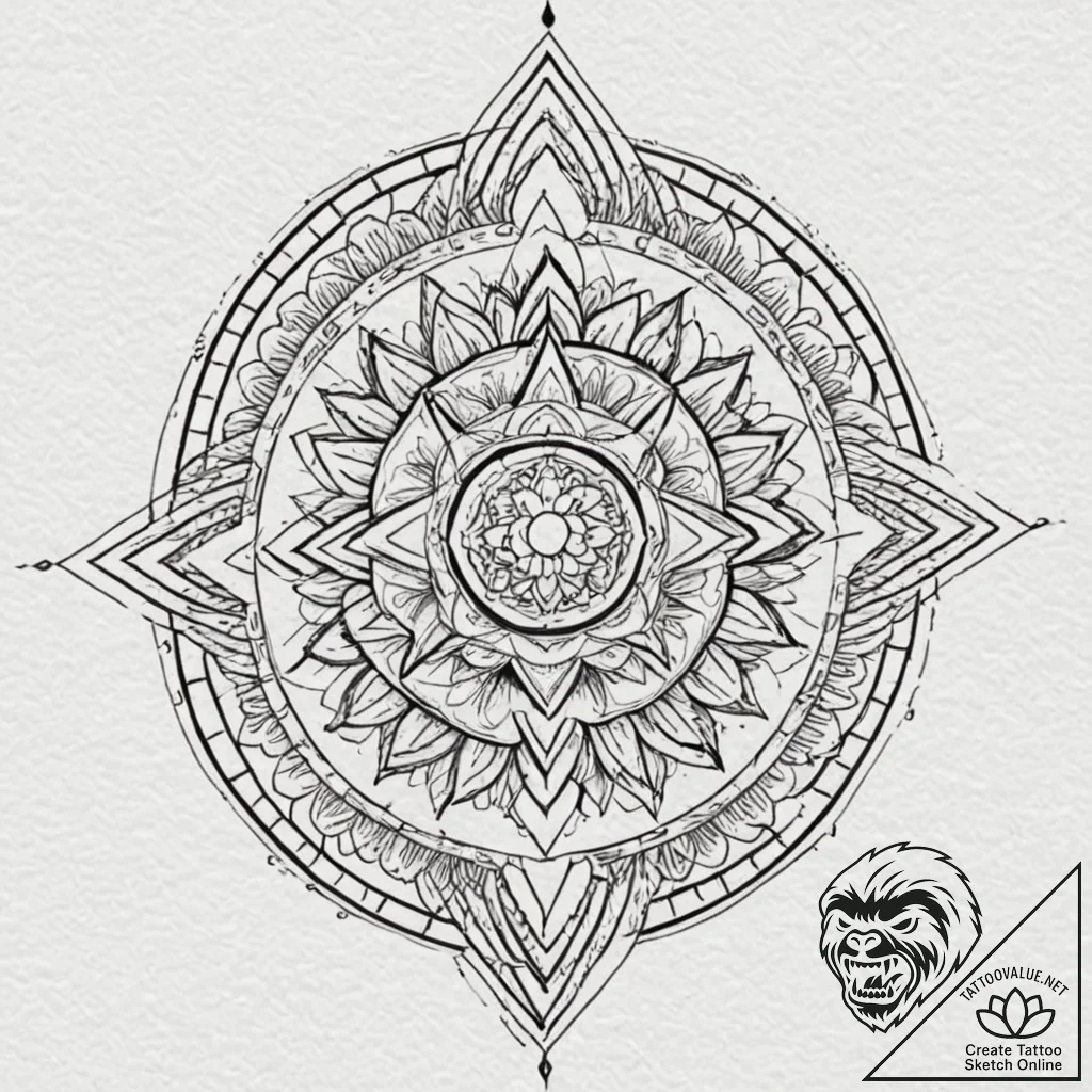 Satan, tattoo line art, sepia tone sketch, vi... - tattoo sketch (№1753299786_0, 23.07.2025 19:43) — tattoovalue.net