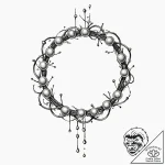 Pearl bracelet beneath iron roots, concept ar… – tattoo sketch (№1753300636_0, 23.07.2025 19:57) — tattoovalue.net