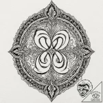 Null symbol carved into a stone tablet, ink i… – tattoo sketch (№1753300913_0, 23.07.2025 20:01) — tattoovalue.net