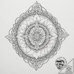 N, tattoo drawing outline, on a clean white p… – tattoo sketch (№1753301526_0, 23.07.2025 20:12) — tattoovalue.net