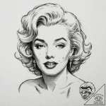 Marilyn monroe – tattoo sketch (№1753302246_0, 23.07.2025 20:24) — tattoovalue.net