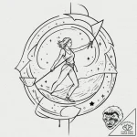 Astral scythe cutting through space, tattoo s… – tattoo sketch (№1753302504_0, 23.07.2025 20:28) — tattoovalue.net