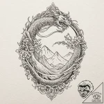 Hollow relic beneath celestial gate, tattoo s… – tattoo sketch (№1753303672_0, 23.07.2025 20:47) — tattoovalue.net