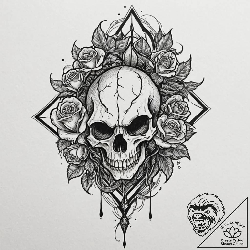 Kirin hoof on cracked sigil, tattoo sketch de... - tattoo sketch (№1753304398_0, 23.07.2025 20:59) — tattoovalue.net