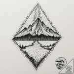 Elemental spirit born from a volcanic eruptio… – tattoo sketch (№1753358715_0, 24.07.2025 12:05) — tattoovalue.net