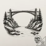 Bridge, stone or suspension, symbolizing conn… – tattoo sketch (№1753362170_0, 24.07.2025 13:02) — tattoovalue.net