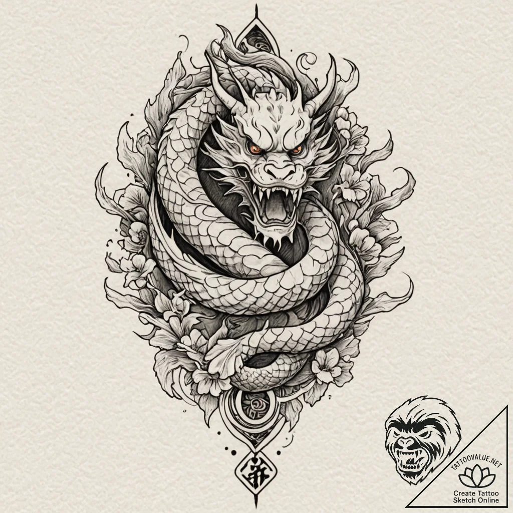 Shifting runes devouring light, tattoo sketch... - tattoo sketch (№1753365989_0, 24.07.2025 14:06) — tattoovalue.net