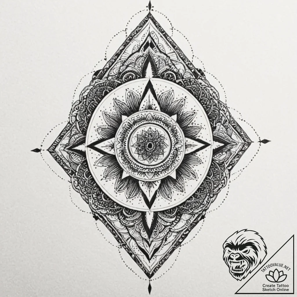 S, ink illustration for tattoo, dotwork tatto... - tattoo sketch (№1753368188_0, 24.07.2025 14:43) — tattoovalue.net