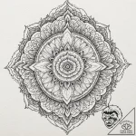 Burning path through ancient forest, ink illu… – tattoo sketch (№1753369493_0, 24.07.2025 15:04) — tattoovalue.net