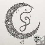 Crystal serpent coiled around moon, artistic… – tattoo sketch (№1753370366_0, 24.07.2025 15:19) — tattoovalue.net