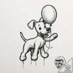 A whimsical balloon dog, pop art,, tattoo ske… – tattoo sketch (№1753370811_0, 24.07.2025 15:26) — tattoovalue.net