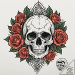 Orb forged from bone and flame, ink illustrat… – tattoo sketch (№1753371102_0, 24.07.2025 15:31) — tattoovalue.net