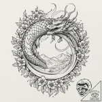 Inverted mountain floating in the sky, artist… – tattoo sketch (№1753373912_0, 24.07.2025 16:18) — tattoovalue.net