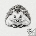 Hedgehog – tattoo sketch (№1753380805_0, 24.07.2025 18:13) — tattoovalue.net