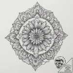 O, artistic tattoo sketch, clean lines, crisp… – tattoo sketch (№1753383108_0, 24.07.2025 18:51) — tattoovalue.net
