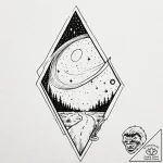 Zipper on the horizon, opening the sky to rev… – tattoo sketch (№1753384334_0, 24.07.2025 19:12) — tattoovalue.net