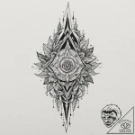 Spear, tattoo flash sheet design, on a clean… – tattoo sketch (№1753384749_0, 24.07.2025 19:19) — tattoovalue.net