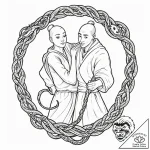 Monk staff entwined with serpents, artistic t… – tattoo sketch (№1753385160_0, 24.07.2025 19:26) — tattoovalue.net