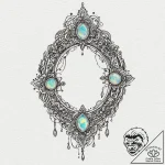 Opal chain binding relic, tattoo flash sheet… – tattoo sketch (№1753385571_0, 24.07.2025 19:32) — tattoovalue.net