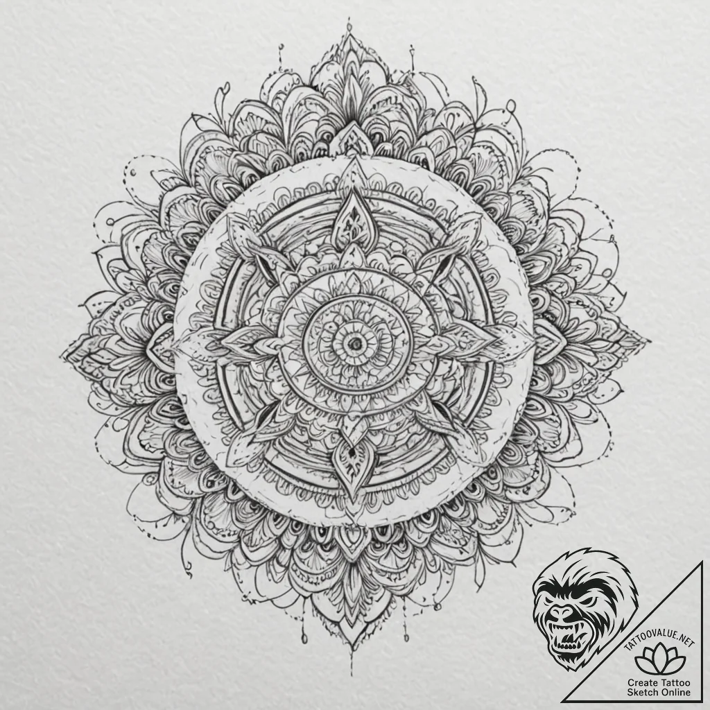 Sky, tattoo drawing outline, masterpiece, bes... - tattoo sketch (№1753386406_0, 24.07.2025 19:46) — tattoovalue.net