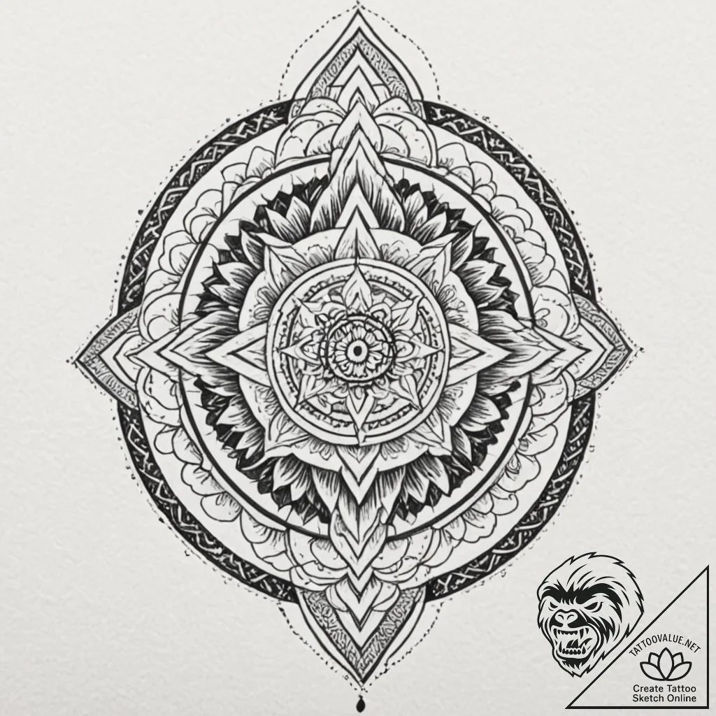 Dark portal opening in forest, tattoo flash s... - tattoo sketch (№1753387246_0, 24.07.2025 20:00) — tattoovalue.net