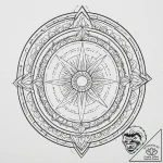 Labyrinth beneath eclipsed stars, tattoo draw… – tattoo sketch (№1753390984_0, 24.07.2025 21:03) — tattoovalue.net
