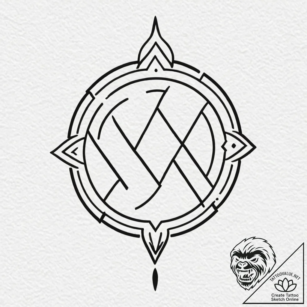 Maya (symbols) - tattoo sketch (№1753393490_0, 24.07.2025 21:44) — tattoovalue.net
