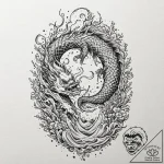 Druid altar overgrown with moss, tattoo sketc… – tattoo sketch (№1753393891_0, 24.07.2025 21:51) — tattoovalue.net