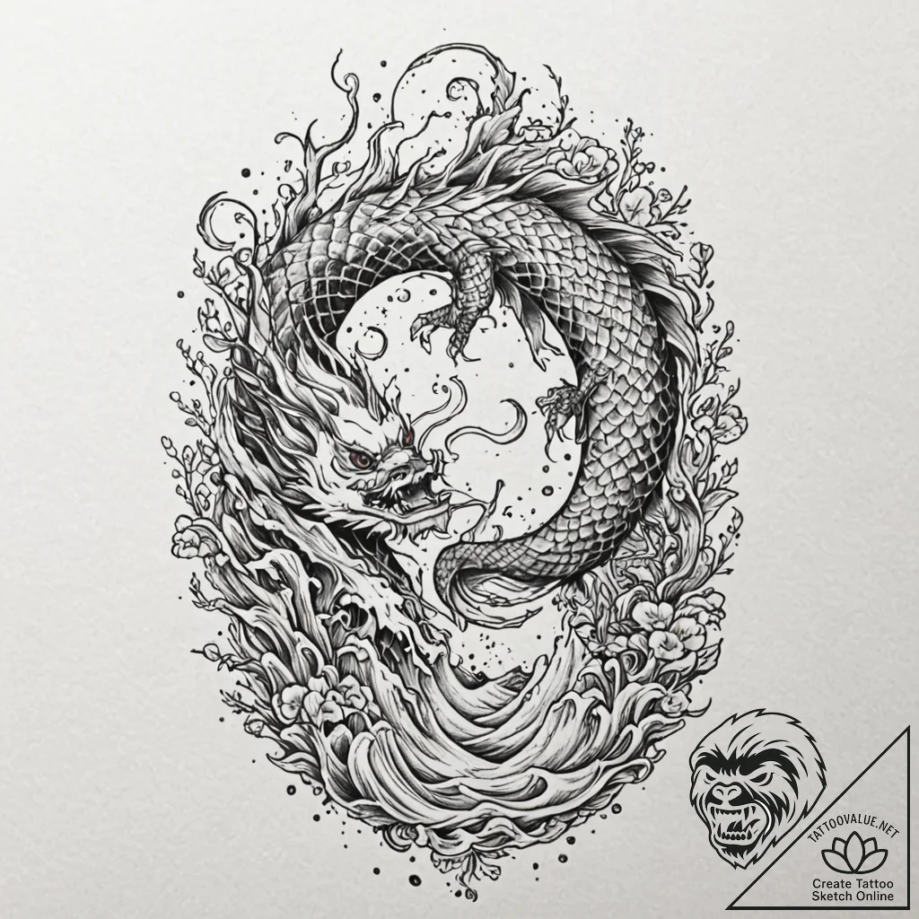 Druid altar overgrown with moss, tattoo sketc... - tattoo sketch (№1753393891_0, 24.07.2025 21:51) — tattoovalue.net