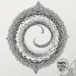 Burning scroll unraveling mid-air, concept ar… – tattoo sketch (№1753395480_0, 24.07.2025 22:18) — tattoovalue.net