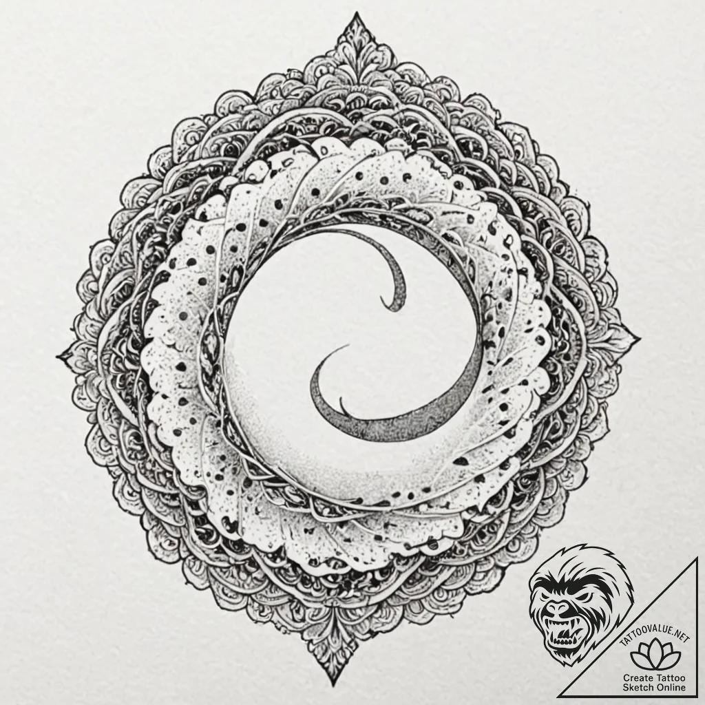 Burning scroll unraveling mid-air, concept ar... - tattoo sketch (№1753395480_0, 24.07.2025 22:18) — tattoovalue.net