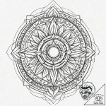 Titan from “attack on titan,” peering over a… – tattoo sketch (№1753396915_0, 24.07.2025 22:41) — tattoovalue.net