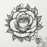 Ice roses frozen in time, tattoo drawing outl… – tattoo sketch (№1753398965_0, 24.07.2025 23:16) — tattoovalue.net