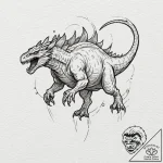 Kaiju claw tearing starlight, tattoo drawing… – tattoo sketch (№1753399794_0, 24.07.2025 23:29) — tattoovalue.net