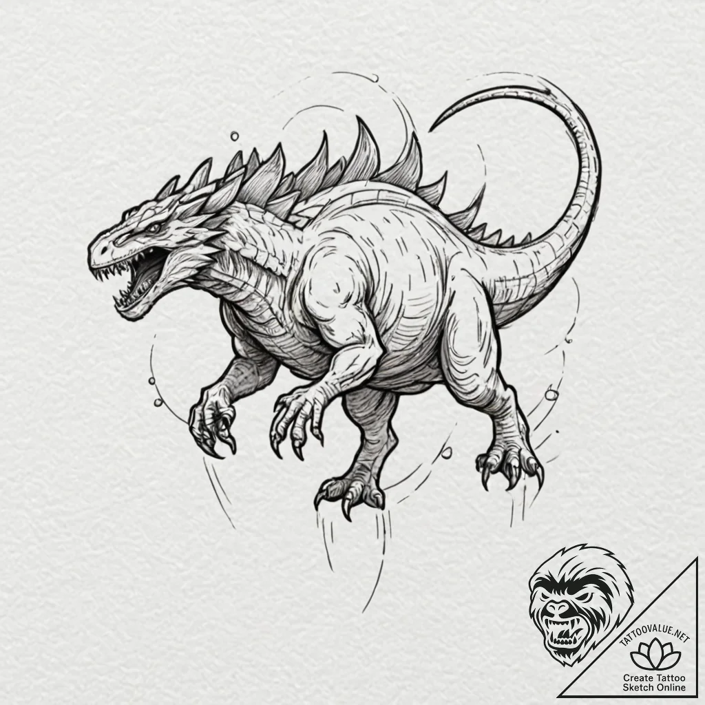 Kaiju claw tearing starlight, tattoo drawing... - tattoo sketch (№1753399794_0, 24.07.2025 23:29) — tattoovalue.net