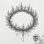 Ancient crown wrapped in barbed vines, tattoo… – tattoo sketch (№1753401024_0, 24.07.2025 23:50) — tattoovalue.net