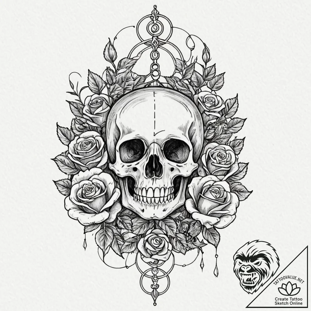 Bell jar containing a miniature, dying galaxy... - tattoo sketch (№1753402043_0, 25.07.2025 00:07) — tattoovalue.net