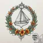 Leaf blade crowned in frost, tattoo drawing o… – tattoo sketch (№1753402451_0, 25.07.2025 00:14) — tattoovalue.net