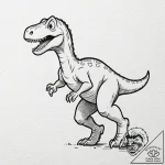 Internet browser error dinosaur, running, tat… – tattoo sketch (№1753402858_0, 25.07.2025 00:20) — tattoovalue.net