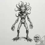A demogorgon from stranger things, concept ar… – tattoo sketch (№1753403673_0, 25.07.2025 00:34) — tattoovalue.net