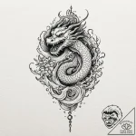 Spirit lantern flickering in void, tattoo dra… – tattoo sketch (№1753405067_0, 25.07.2025 00:57) — tattoovalue.net
