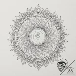 Etched spiral of celestial flame, artistic ta… – tattoo sketch (№1753405265_0, 25.07.2025 01:01) — tattoovalue.net
